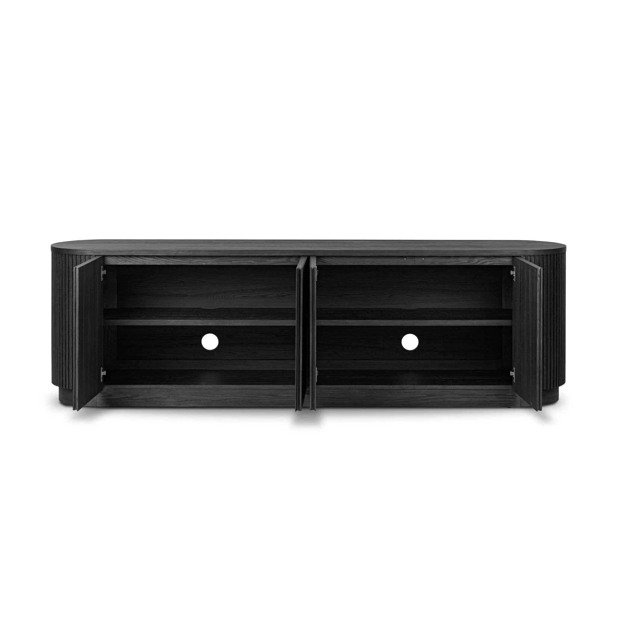 Delphi Media Console - Cerused Black Oak | Amethyst Home