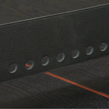 Dual-function fun is the star of this ping pong table from District Eight. Its light minimalist design channels industrial features like an oak plane top, cast iron legs and a leather sling net attached with steel clamps, which can be easily removed to become a dining table that seats 12. Amethyst Home provides interior design, new home construction design consulting, vintage area rugs, and lighting in the Calabasas metro area.