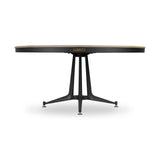 All in. The wood table top of this poker table from District Eight is finished in felt for easy card grabbing, and accented by a leather cushioned edge for comfort. Supported by an industrial cast iron trestle pedestal base, finished with adjustable feet. Amethyst Home provides interior design, new home construction design consulting, vintage area rugs, and lighting in the Tampa metro area.