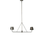 A linear chandelier reinterprets a classic design with its modern, structured lines. Crafted from iron and refreshed with a dark antique finish.Collection: Camde Amethyst Home provides interior design, new home construction design consulting, vintage area rugs, and lighting in the Newport Beach metro area.