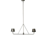 Featuring Dudley Dark Antique Iron Linear Chandelier by Four Hands at Amethyst Home. A linear chandelier reinterprets a classic design with its modern, structured lines. Crafted from iron and refreshed with a dark antique finish.
Overall Dimensions: 7.0" L x 44.5 " W x 18.75" H
Collection: CamdenColors: Dark Antique Iron, Black CordMaterials: Iron, Ther. Amethyst Home provides interior design, new home construction design consulting, vintage area rugs, and lighting in the Newport Beach metro area.