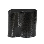 Add an organic element anywhere. Made from cast aluminum with a glossy black finish, a fluid-shaped end table makes a major material statement in any space. With a spacious top, it's perfectly sized for your favorite book and nightcap.As lovers of natural style at Amethyst, we love the nature inspired Dulcie End Table. Amethyst Home provides interior design, new home construction design consulting, vintage area rugs, and lighting in the Boston metro area.