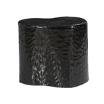 Add an organic element anywhere. Made from cast aluminum with a glossy black finish, a fluid-shaped end table makes a major material statement in any space. With a spacious top, it's perfectly sized for your favorite book and nightcap.As lovers of natural style at Amethyst, we love the nature inspired Dulcie End Table. Amethyst Home provides interior design, new home construction design consulting, vintage area rugs, and lighting in the Calabasas metro area.