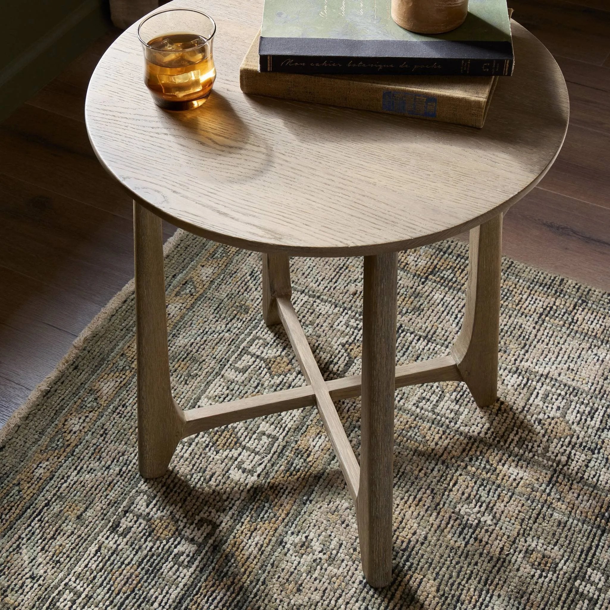 Featuring Dupree Washed Oak End Table by Four Hands at Amethyst Home. A simple oak table with a warm, light finish features subtle leg details for an artisan touch. Perfectly sized to keep your favorite book or drink within reach, in any space or style. Overall Dimensions: 20.00"w x 20.00"d x 22.00"h. Amethyst Home provides interior design, new home construction design consulting, vintage area rugs, and lighting in the Portland metro area.