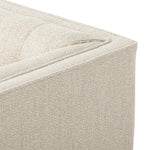 Featuring Dylan Kerbey Taupe Chair by Four Hands at Amethyst Home. Overall Dimensions: 34.75"w x 34.75"d x 25.25"hWeight : 57.54 lbsMaterials: 96% Polyester, 4% Acrylic, Solid Parawood. Amethyst Home provides interior design, new home construction design consulting, vintage area rugs, and lighting in the Des Moines metro area.