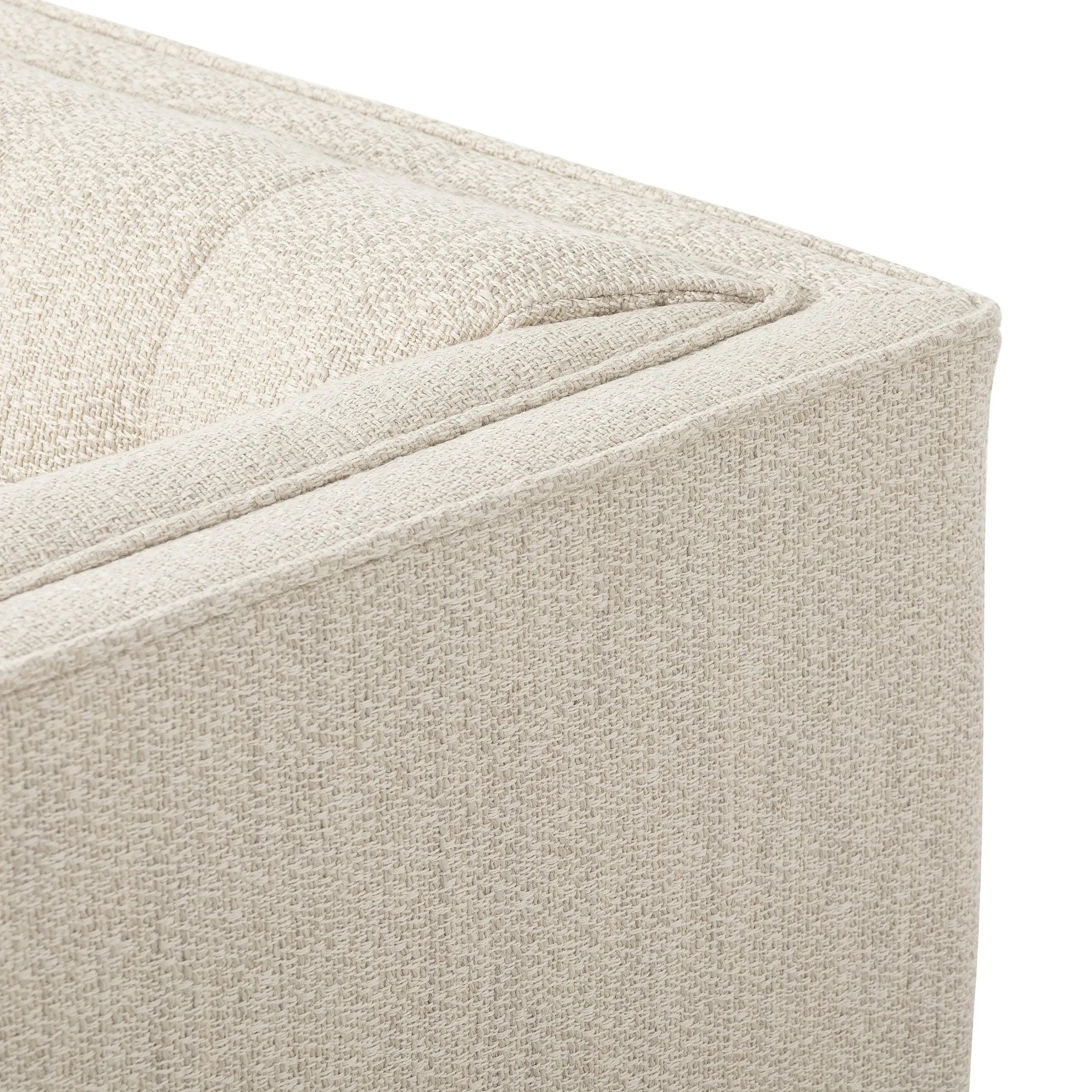 Featuring Dylan Kerbey Taupe Chair by Four Hands at Amethyst Home. Overall Dimensions: 34.75"w x 34.75"d x 25.25"hWeight : 57.54 lbsMaterials: 96% Polyester, 4% Acrylic, Solid Parawood. Amethyst Home provides interior design, new home construction design consulting, vintage area rugs, and lighting in the Des Moines metro area.