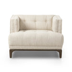 Featuring Dylan Kerbey Taupe Chair by Four Hands at Amethyst Home. Overall Dimensions: 34.75"w x 34.75"d x 25.25"hWeight : 57.54 lbsMaterials: 96% Polyester, 4% Acrylic, Solid Parawood. Amethyst Home provides interior design, new home construction design consulting, vintage area rugs, and lighting in the Omaha metro area.