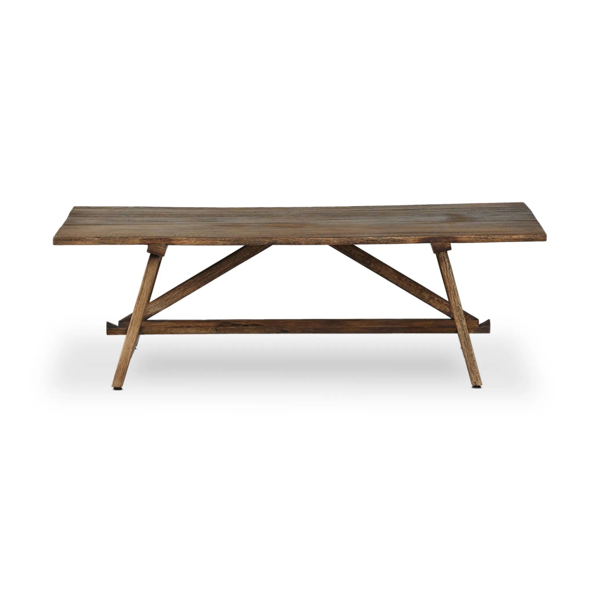 Featuring Elio Burnt Bleached Oak Small Coffee Table by Four Hands at Amethyst Home. Center your living space with a Wabi Sabi-inspired coffee table. Crafted from burnt bleached oak with a trellis base and wide plank top, this artisanal piece embraces the natural cracks and graining reflective of organic materials to bring a beautiful, character-rich look . Amethyst Home provides interior design, new home construction design consulting, vintage area rugs, and lighting in the Alpharetta metro area.