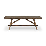 Featuring Elio Burnt Bleached Oak Small Coffee Table by Four Hands at Amethyst Home. Center your living space with a Wabi Sabi-inspired coffee table. Crafted from burnt bleached oak with a trellis base and wide plank top, this artisanal piece embraces the natural cracks and graining reflective of organic materials to bring a beautiful, character-rich look to y. Amethyst Home provides interior design, new home construction design consulting, vintage area rugs, and lighting in the Boston metro area.