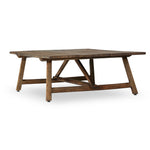 Featuring Elio Burnt Bleached Oak Small Coffee Table by Four Hands at Amethyst Home. Center your living space with a Wabi Sabi-inspired coffee table. Crafted from burnt bleached oak with a trellis base and wide plank top, this artisanal piece embraces the natural cracks and graining reflective of organic materials to bring a beautiful, character-rich look to yo. Amethyst Home provides interior design, new home construction design consulting, vintage area rugs, and lighting in the Omaha metro area.