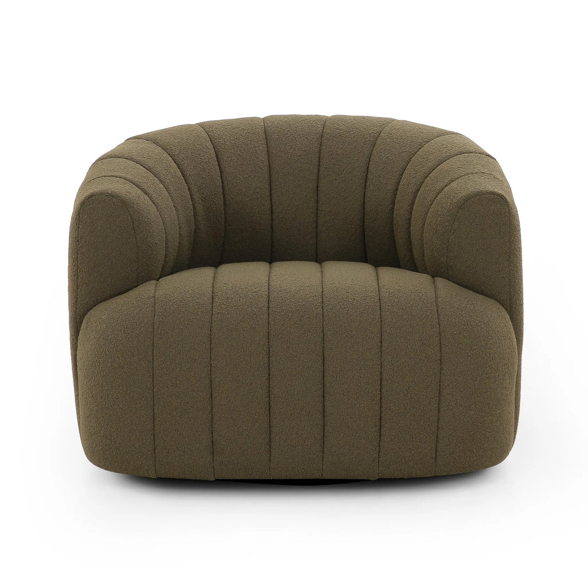 Elliana FIQA Boucle Olive Swivel Chair | ready to ship!