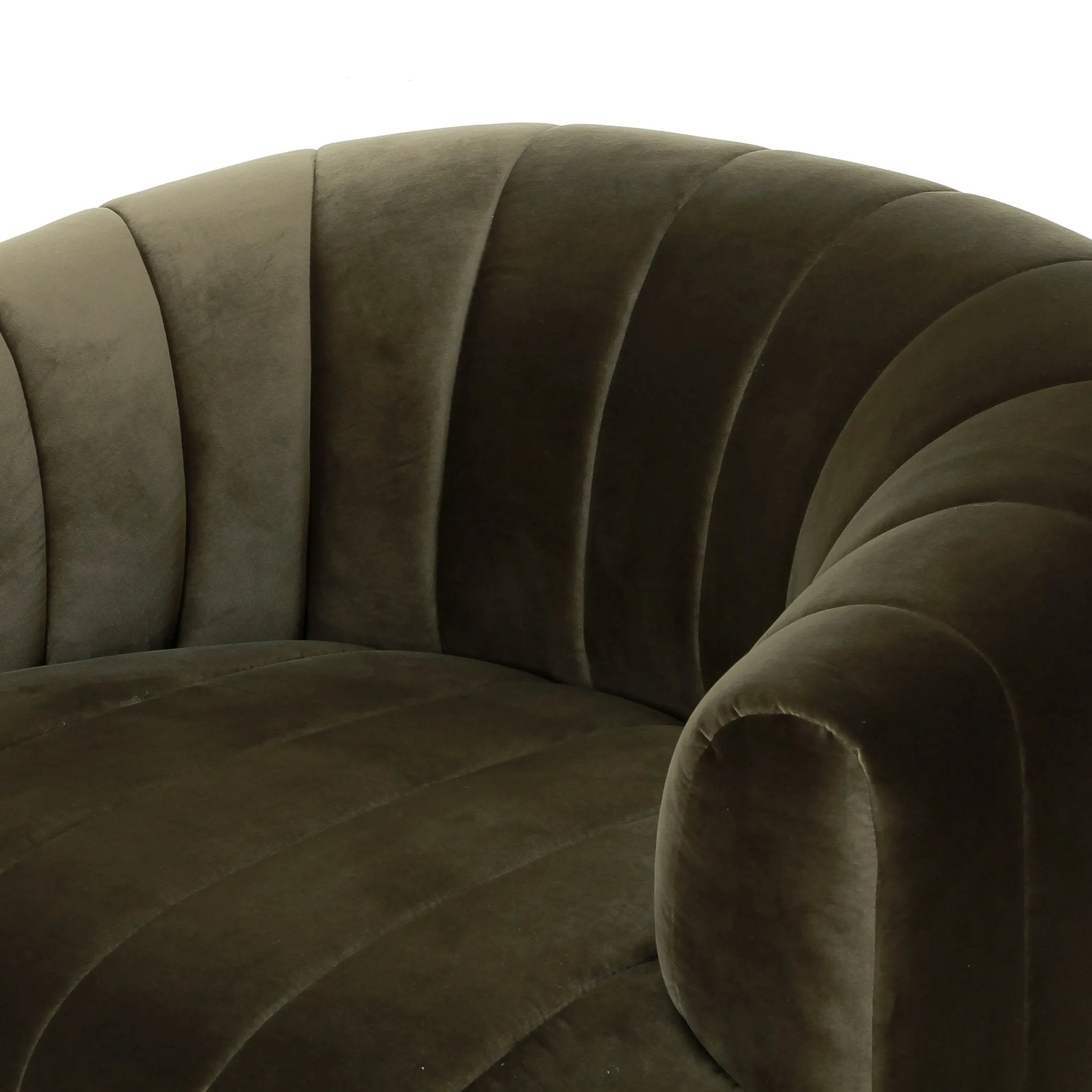 Featuring Elliana Surrey Olive Swivel Chair by Four Hands at Amethyst Home. Meet the chair that offers it all: curves, color, texture, durability, and sustainability. All atop a modern 360-degree swivel. Easy to clean and made from fully recyclable materials, FIQA fabrics are machine-washable, stain-resistant, water-repellent and antimicrobial.Overall Dimen. Amethyst Home provides interior design, new home construction design consulting, vintage area rugs, and lighting in the Charlotte metro area.
