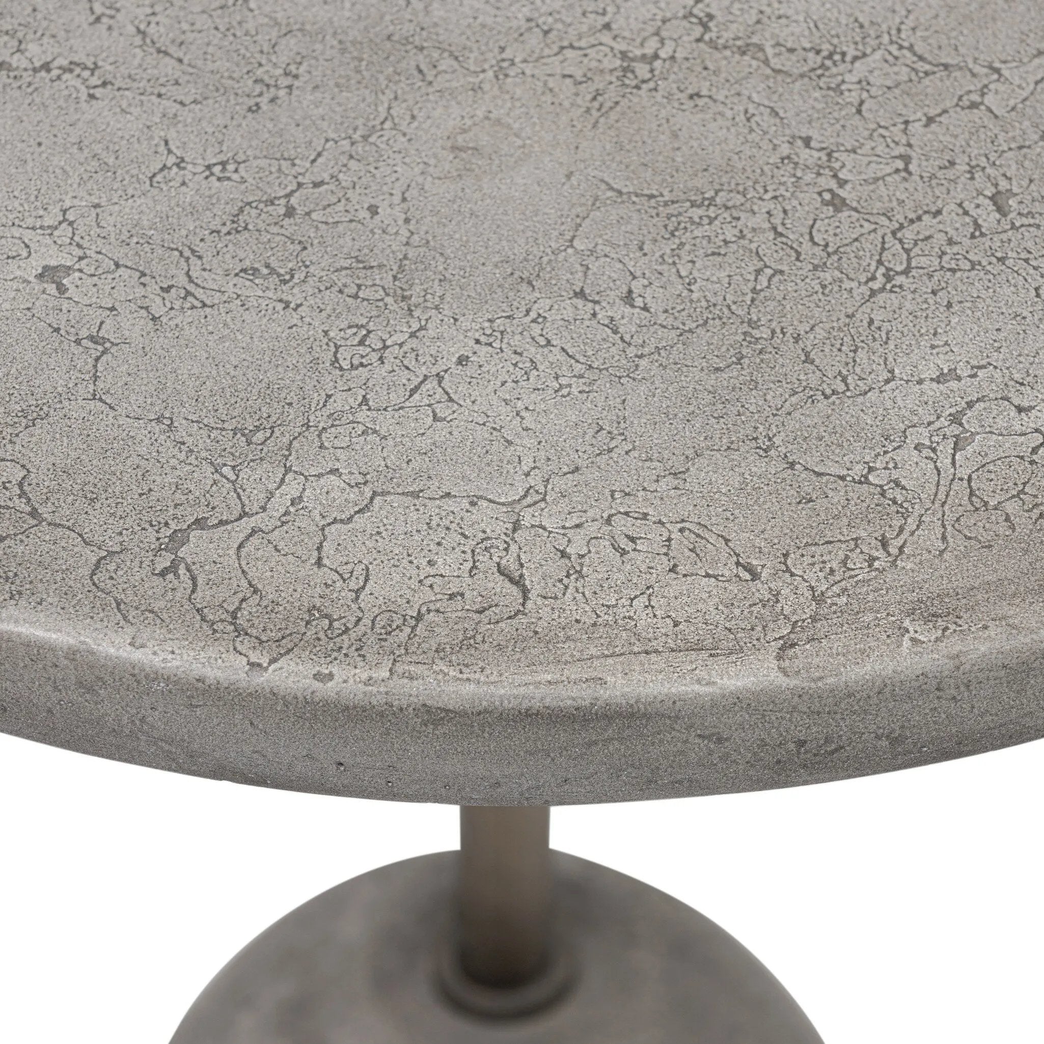 A minimalist end table just made outdoor entertaining easier. Made from solid concrete with an aged smoked finish and sized to be styled seamlessly just about anywhere. Cover or store indoors during inclement weather and when not in use Amethyst Home provides interior design, new home construction design consulting, vintage area rugs, and lighting in the Newport Beach metro area.