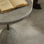 A minimalist end table just made outdoor entertaining easier. Made from solid concrete with an aged smoked finish and sized to be styled seamlessly just about anywhere. Cover or store indoors during inclement weather and when not in use Amethyst Home provides interior design, new home construction design consulting, vintage area rugs, and lighting in the Park City metro area.