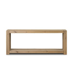 Built from thick-cut oak and veneers with an aged smoked finish, this farmhouse-inspired console table features chunky squared legs and a stretcher base for extra storage Amethyst Home provides interior design, new home construction design consulting, vintage area rugs, and lighting in the Washington metro area.