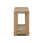 Built from thick-cut oak and veneers with an aged smoked finish, this farmhouse-inspired console table features chunky squared legs and a stretcher base for extra storage Amethyst Home provides interior design, new home construction design consulting, vintage area rugs, and lighting in the Winter Garden metro area.