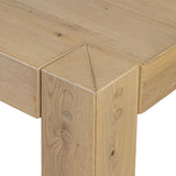 Built from thick-cut oak and veneers with an aged smoked finish, this farmhouse-inspired dining table features chunky squared legs. Seats eight comfortably Amethyst Home provides interior design, new home construction design consulting, vintage area rugs, and lighting in the Nashville metro area.