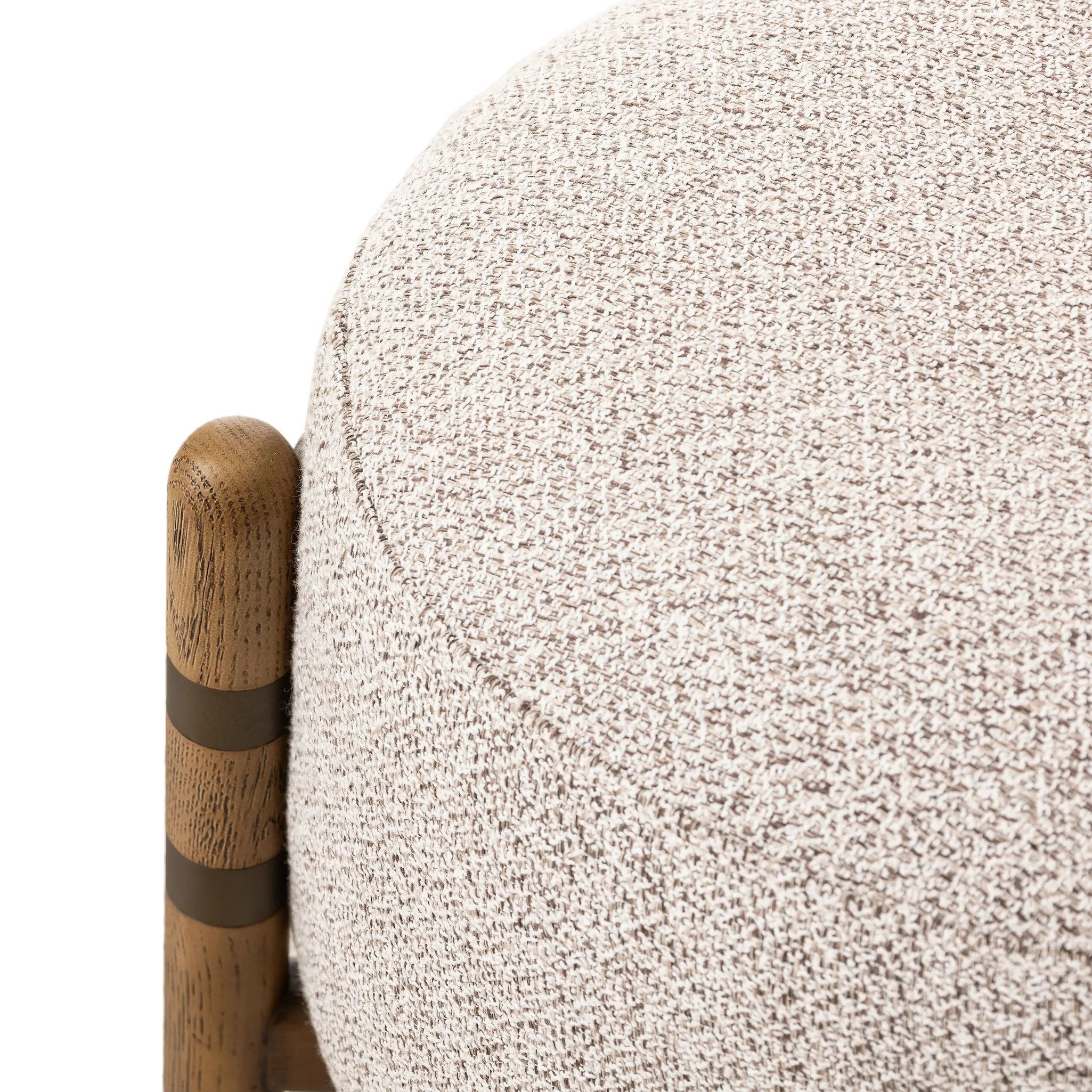 Featuring Enfield Astor Stone Ottoman by Four Hands at Amethyst Home. Accented by slim iron stretchers, solid oak legs form a cradle frame for this hip ottoman that feels fresh and vintage at once. Performance fabrics are specially created to withstand spills, stains, high traffic and wear, ensuring long-term comfort and unmatched durability.Overall Dimensions:. Amethyst Home provides interior design, new home construction design consulting, vintage area rugs, and lighting in the Tampa metro area.