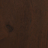 A simple shape is elevated with an X-style cradle base and pull through detailing. Made of solid oak, featuring a deep tobacco finish Amethyst Home provides interior design, new home construction design consulting, vintage area rugs, and lighting in the Alpharetta metro area.