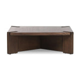 A simple shape is elevated with an X-style cradle base and pull through detailing. Made of solid oak, featuring a deep tobacco finish Amethyst Home provides interior design, new home construction design consulting, vintage area rugs, and lighting in the Park City metro area.