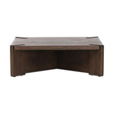 A simple shape is elevated with an X-style cradle base and pull through detailing. Made of solid oak, featuring a deep tobacco finish Amethyst Home provides interior design, new home construction design consulting, vintage area rugs, and lighting in the Tampa metro area.