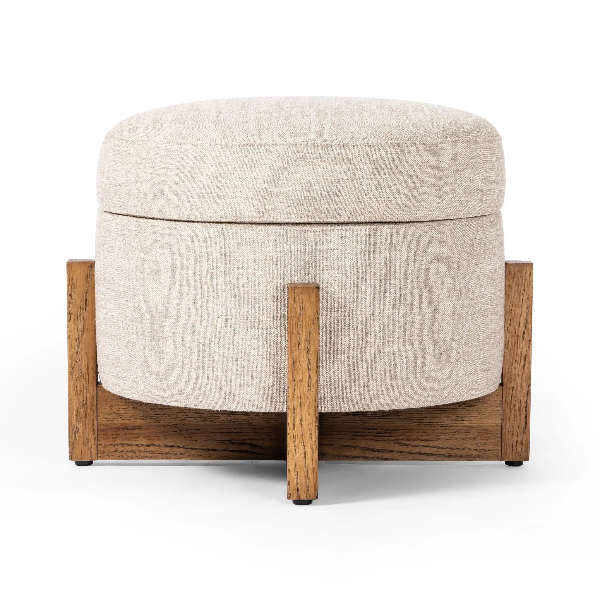 Featuring Esben Alcala Wheat Storage Ottoman by Four Hands at Amethyst Home. 25"Overall Dimensions: 25.00"w x 25.00"d x 20.00"hWeight: 32.63 lbs39"Overall Dimensions: 39.00"w x 39.00"d x 17.50"hWeight: 58.86 lbsMaterials: 70% Polyester, 20% Viscose (Rayon), 10% Flax/Linen, Solid Oak, 100% Polyester. Amethyst Home provides interior design, new home construction design consulting, vintage area rugs, and lighting in the Des Moines metro area.