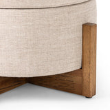 Featuring Esben Alcala Wheat Storage Ottoman by Four Hands at Amethyst Home. 25"Overall Dimensions: 25.00"w x 25.00"d x 20.00"hWeight: 32.63 lbs39"Overall Dimensions: 39.00"w x 39.00"d x 17.50"hWeight: 58.86 lbsMaterials: 70% Polyester, 20% Viscose (Rayon), 10% Flax/Linen, Solid Oak, 100% Polyester. Amethyst Home provides interior design, new home construction design consulting, vintage area rugs, and lighting in the Seattle metro area.