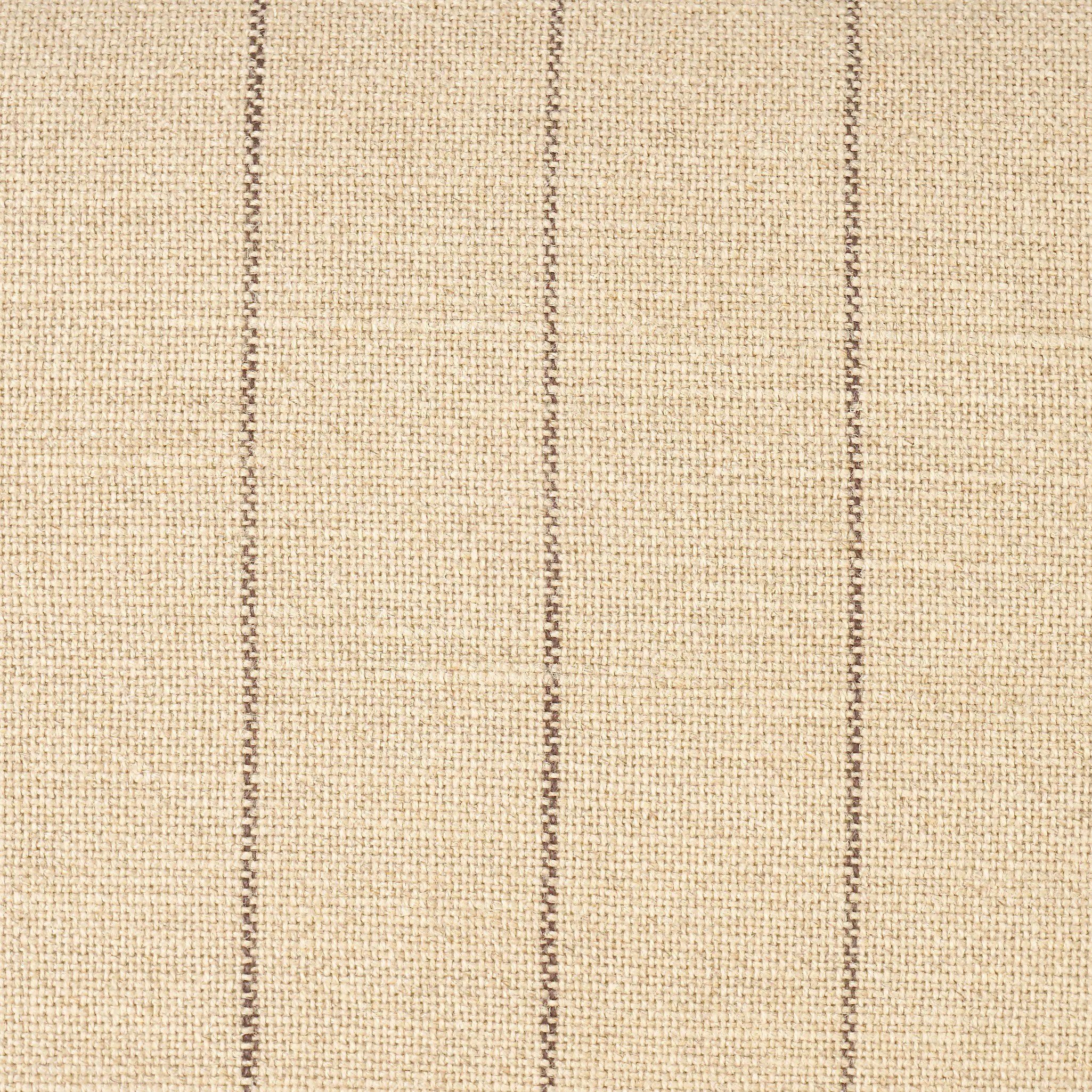 Modern materials place an updated twist on the traditional bar stool. Linen/cotton blend cushioning features a faint pinstripe for a unique-while-versatile look. Simply framed by brown oak and perfect in pairs or multiples Amethyst Home provides interior design, new home construction design consulting, vintage area rugs, and lighting in the Park City metro area.