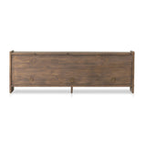 Featuring Etro Tawny Pine Media Console by Four Hands at Amethyst Home. Inspired by retro European design, a character-rich media console is made from solid pine, with mortise and tenon joinery spanning its sides. Door pulls of top-grain leather add a textural finishing touch, while three rear cutouts keep cords out of sight.Overall Dimensions: 78.00"w x 18.00". Amethyst Home provides interior design, new home construction design consulting, vintage area rugs, and lighting in the Omaha metro area.