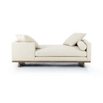 Classic goes contemporary. A cocoa-finished parawood base supports low, deep seating of performance-grade upholstery in an invitingly neutral taupe. Designed with track arms on both ends for a clean touch. Amethyst Home provides interior design, new home construction design consulting, vintage area rugs, and lighting in the Winter Garden metro area.