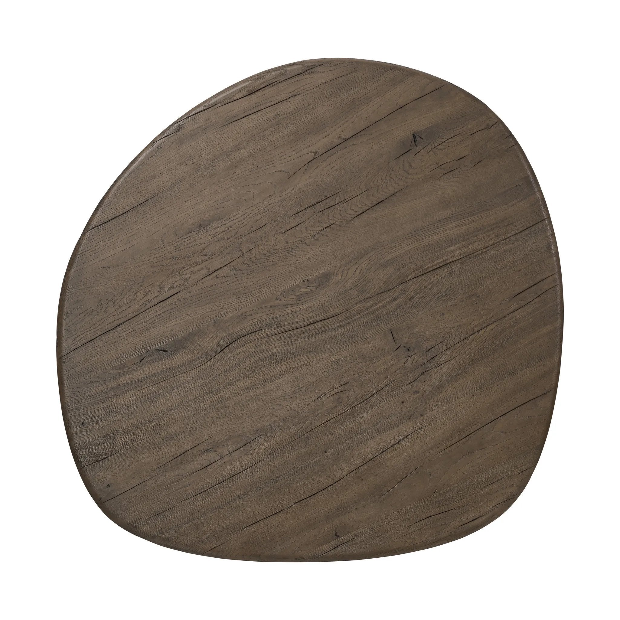 A organically shapely coffee table made from solid reclaimed French oak. Designed in partnership with longtime Four Hands collaborator Thomas Bina and Brazilian designer Ronald Sasson Amethyst Home provides interior design, new home construction design consulting, vintage area rugs, and lighting in the Monterey metro area.