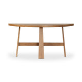 Featuring Fara Light Brown Oak Console Table by Four Hands at Amethyst Home. Made from light brown oak, a tripod base supports a uniquely shaped tabletop for a look that feels both simple and artistic.Overall Dimensions: 60.00"w x 18.00"d x 30.00"hWeight : 42.55 lbsMaterials: Solid Oak. Amethyst Home provides interior design, new home construction design consulting, vintage area rugs, and lighting in the Los Angeles metro area.