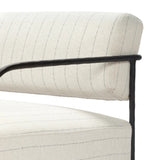 A slim take on a timeless silhouette. Hammered iron frames a squared seat and bolster back upholstered in striped, neutral fabric. Cover or store inside during inclement weather and when not in use.As enthusiasts of modern design at Amethyst, we love the nature inspired Fenn Outdoor Sofa-78" - Amalfi Natural. Amethyst Home provides interior design, new home construction design consulting, vintage area rugs, and lighting in the Salt Lake City metro area.