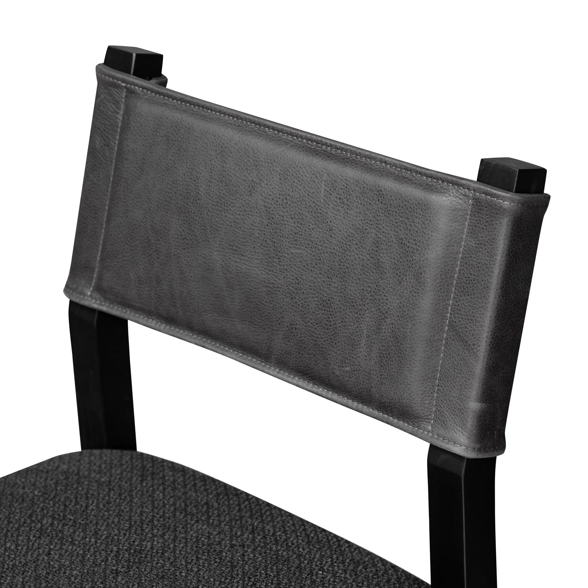 Featuring Ferris Gibson Black Bar + Counter Stool by Four Hands at Amethyst Home. Perfectly sized for the counter, black-finished parawood frames squared seating of high-performance fabric, with black top-grain leather backing. Performance fabrics are specially created to withstand spills, stains, high traffic and wear, ensuring long-term comfort and unmatched. Amethyst Home provides interior design, new home construction design consulting, vintage area rugs, and lighting in the Boston metro area.