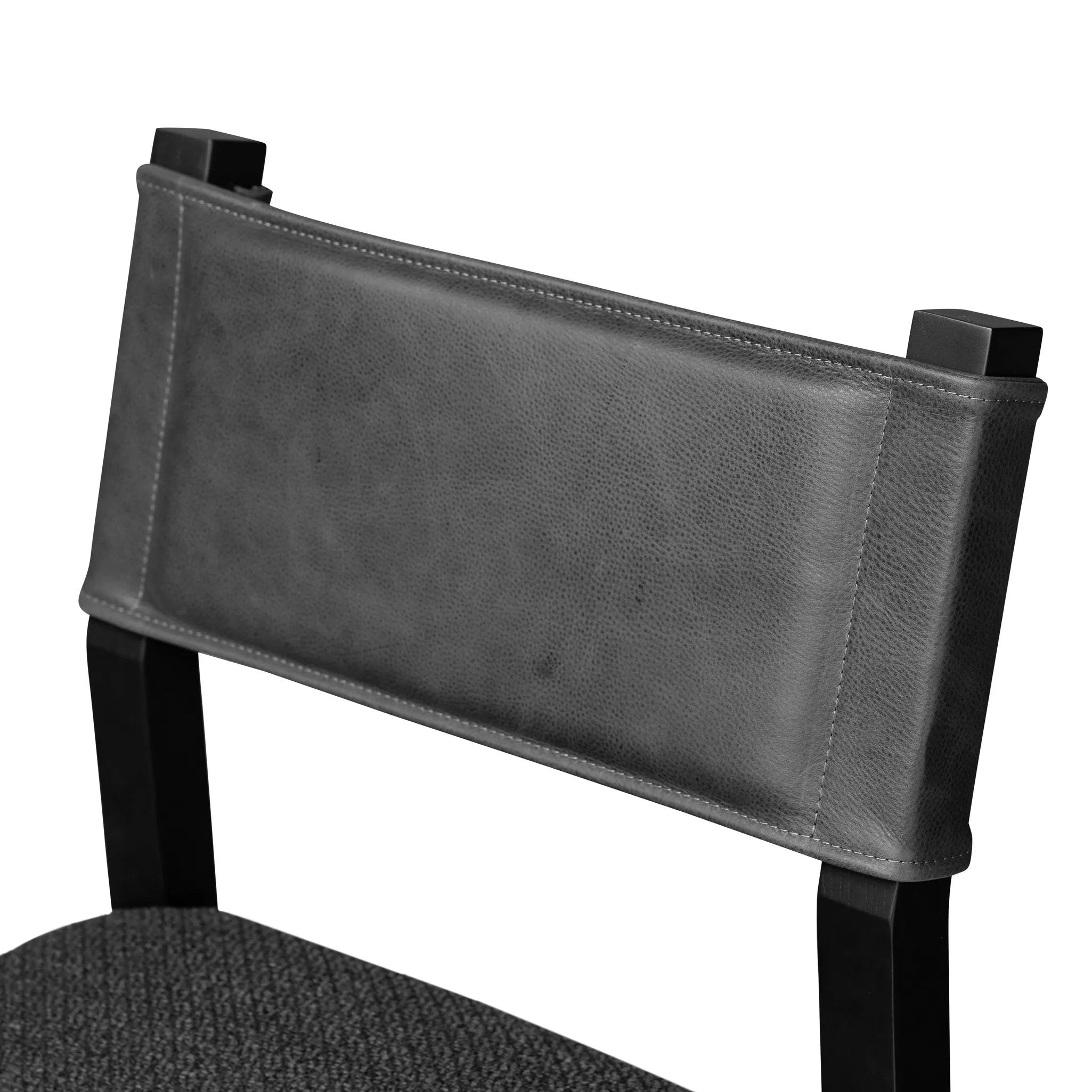 Featuring Ferris Gibson Black Bar + Counter Stool by Four Hands at Amethyst Home. Perfectly sized for the counter, black-finished parawood frames squared seating of high-performance fabric, with black top-grain leather backing. Performance fabrics are specially created to withstand spills, stains, high traffic and wear, ensuring long-term comfort and unma. Amethyst Home provides interior design, new home construction design consulting, vintage area rugs, and lighting in the Kansas City metro area.