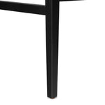 Featuring Ferris Gibson Black Bar + Counter Stool by Four Hands at Amethyst Home. Perfectly sized for the counter, black-finished parawood frames squared seating of high-performance fabric, with black top-grain leather backing. Performance fabrics are specially created to withstand spills, stains, high traffic and wear, ensuring long-term comfort and unmatched . Amethyst Home provides interior design, new home construction design consulting, vintage area rugs, and lighting in the Omaha metro area.
