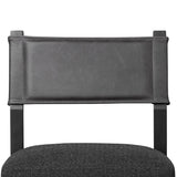Featuring Ferris Gibson Black Bar + Counter Stool by Four Hands at Amethyst Home. Perfectly sized for the counter, black-finished parawood frames squared seating of high-performance fabric, with black top-grain leather backing. Performance fabrics are specially created to withstand spills, stains, high traffic and wear, ensuring long-term comfort and unmatche. Amethyst Home provides interior design, new home construction design consulting, vintage area rugs, and lighting in the Seattle metro area.