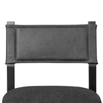 Featuring Ferris Gibson Black Bar + Counter Stool by Four Hands at Amethyst Home. Perfectly sized for the counter, black-finished parawood frames squared seating of high-performance fabric, with black top-grain leather backing. Performance fabrics are specially created to withstand spills, stains, high traffic and wear, ensuring long-term comfort and un. Amethyst Home provides interior design, new home construction design consulting, vintage area rugs, and lighting in the Winter Garden metro area.