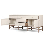 Featuring Fiona Russet Mahogany Sideboard by Four Hands at Amethyst Home. Overall Dimensions: 78.00"w x 18.00"d x 34.50"hWeight : 197.75 lbsMaterials: Solid Mahogany, Iron, Sugar Palm. Amethyst Home provides interior design, new home construction design consulting, vintage area rugs, and lighting in the Miami metro area.