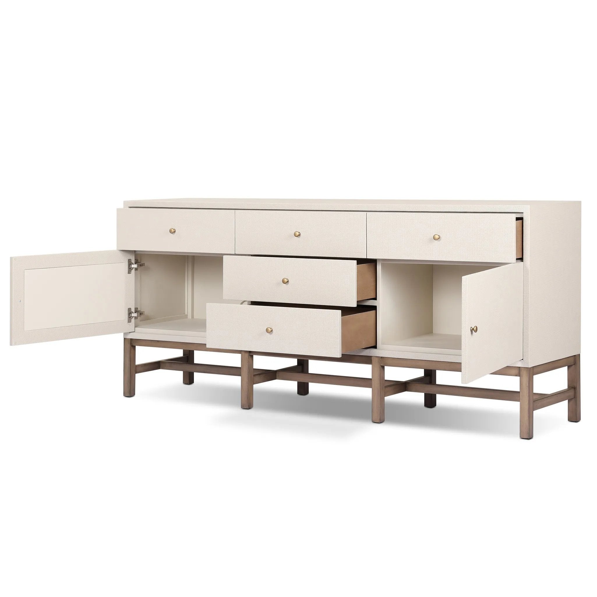 Featuring Fiona Russet Mahogany Sideboard by Four Hands at Amethyst Home. Overall Dimensions: 78.00"w x 18.00"d x 34.50"hWeight : 197.75 lbsMaterials: Solid Mahogany, Iron, Sugar Palm. Amethyst Home provides interior design, new home construction design consulting, vintage area rugs, and lighting in the Miami metro area.