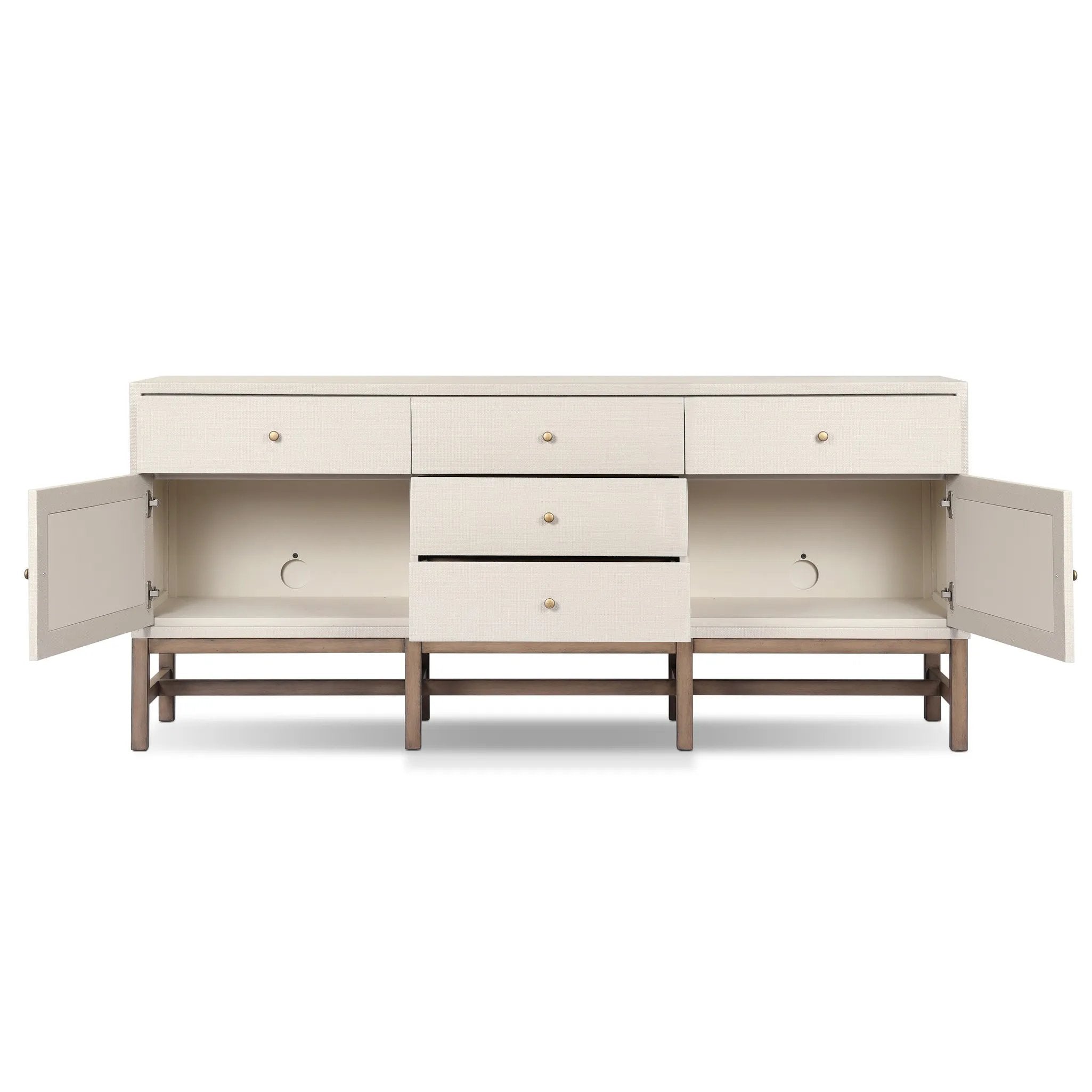 Featuring Fiona Russet Mahogany Sideboard by Four Hands at Amethyst Home. Overall Dimensions: 78.00"w x 18.00"d x 34.50"hWeight : 197.75 lbsMaterials: Solid Mahogany, Iron, Sugar Palm. Amethyst Home provides interior design, new home construction design consulting, vintage area rugs, and lighting in the Omaha metro area.
