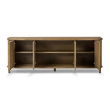 Featuring Florent Amber Oak Sideboard by Four Hands at Amethyst Home. The Florent Amber Oak Sideboard is a versatile and functional addition to any home. Crafted with high-quality materials, this sideboard provides ample storage space and a stylish aesthetic. Perfect for organizing your home and showcasing your personal style, this sideboard is a must-h. Amethyst Home provides interior design, new home construction design consulting, vintage area rugs, and lighting in the Newport Beach metro area.