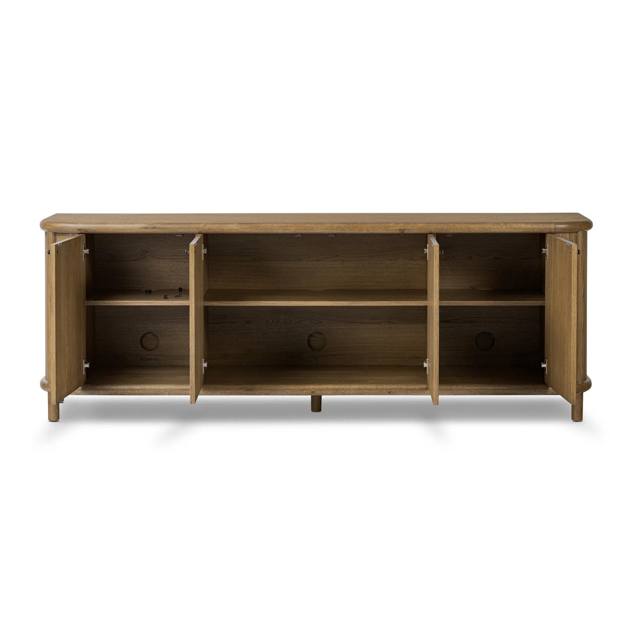 Featuring Florent Amber Oak Sideboard by Four Hands at Amethyst Home. The Florent Amber Oak Sideboard is a versatile and functional addition to any home. Crafted with high-quality materials, this sideboard provides ample storage space and a stylish aesthetic. Perfect for organizing your home and showcasing your personal style, this sideboard is a must-h. Amethyst Home provides interior design, new home construction design consulting, vintage area rugs, and lighting in the Newport Beach metro area.
