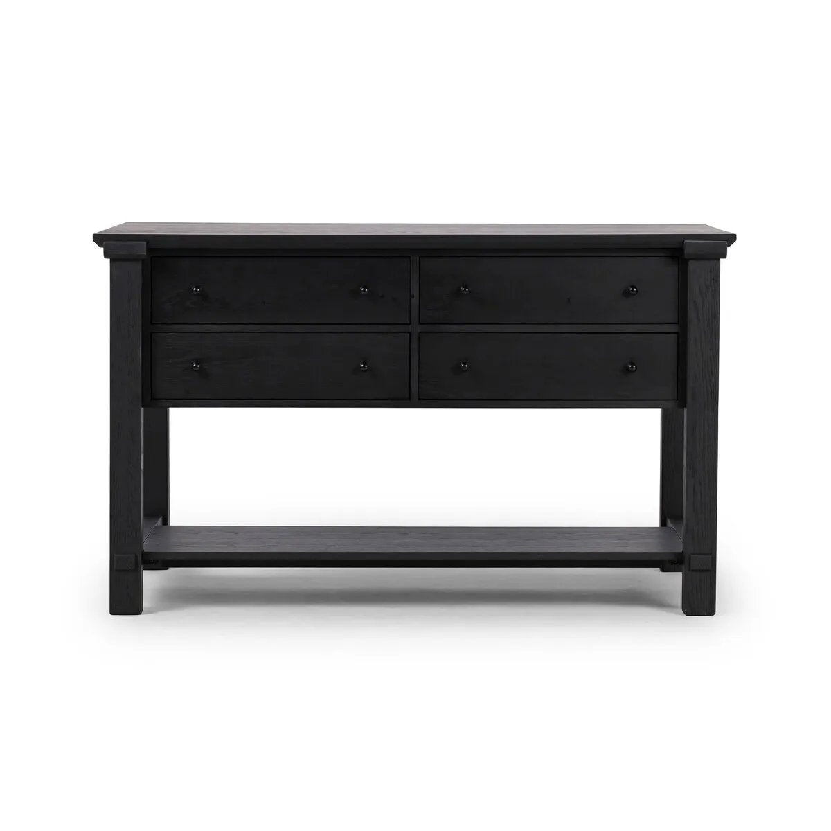 Gardendale Stained Black Oak Veneer Small Kitchen Island | ready to ship!