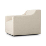 Streamlined proportions meet a reimagined traditional silhouette. Inset with a smooth swivel base, the chair features refined, sleek dimensions and a tiered, upholstered seat deck for a tailored look.As enthusiasts of organic modern design at Amethyst, we love the warm modern inspired Gianna Swivel Chair - Antwerp Natural. Amethyst Home provides interior design, new home construction design consulting, vintage area rugs, and lighting in the Charlotte metro area.