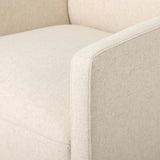 Streamlined proportions meet a reimagined traditional silhouette. Inset with a smooth swivel base, the chair features refined, sleek dimensions and a tiered, upholstered seat deck for a tailored look.As enthusiasts of organic modern design at Amethyst, we love the warm modern inspired Gianna Swivel Chair - Antwerp Natural. Amethyst Home provides interior design, new home construction design consulting, vintage area rugs, and lighting in the Dallas metro area.