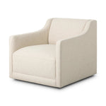 Streamlined proportions meet a reimagined traditional silhouette. Inset with a smooth swivel base, the chair features refined, sleek dimensions and a tiered, upholstered seat deck for a tailored look.As enthusiasts of organic modern design at Amethyst, we love the warm modern inspired Gianna Swivel Chair - Antwerp Natural. Amethyst Home provides interior design, new home construction design consulting, vintage area rugs, and lighting in the Tampa metro area.