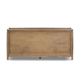 The traditional spindle structure brought to modern speed. Made from weathered oak, the sideboard brings generous storage space to dining and entertaining, working into a range of spaces and collections with ease. Simple cylindrical hardware is finished in an aged bronze Amethyst Home provides interior design, new home construction design consulting, vintage area rugs, and lighting in the Miami metro area.