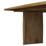 Made from weathered oak, simple lines and a light, rustic finish play up the natural beauty of this double pedestal dining table Amethyst Home provides interior design, new home construction design consulting, vintage area rugs, and lighting in the Portland metro area.