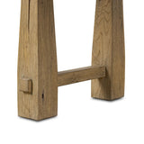 Make space to gather around. This extendable dining table is crafted from drifted oak veneer with a semi-trestle base, thick legs and an oval-shaped surface. The extension expands the table from 84" to a roomier 104" Amethyst Home provides interior design, new home construction design consulting, vintage area rugs, and lighting in the Calabasas metro area.